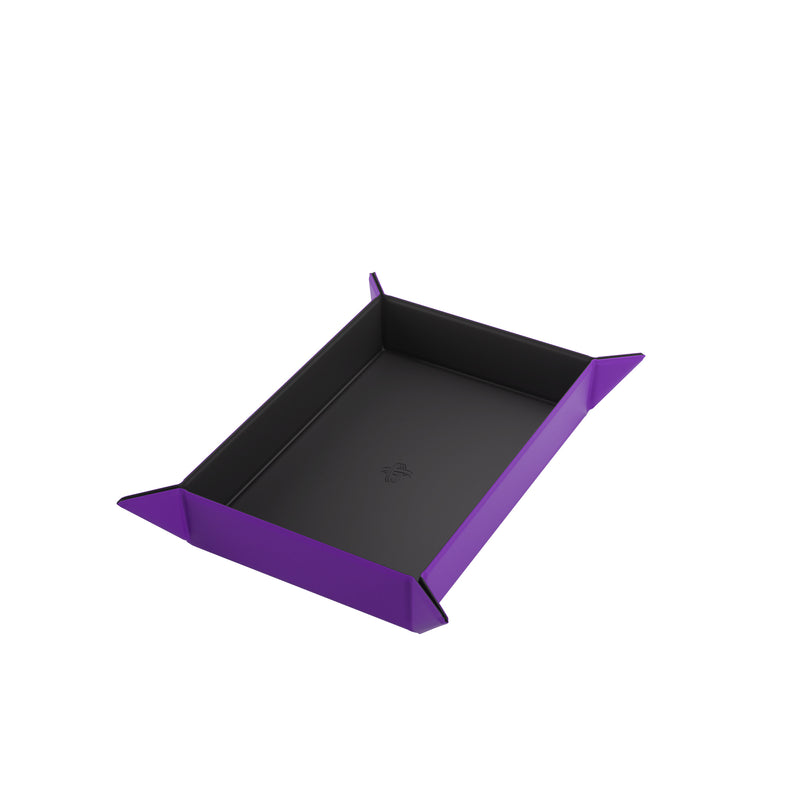 Load image into Gallery viewer, Magnetic Dice Tray Rectangular Black/Purple
