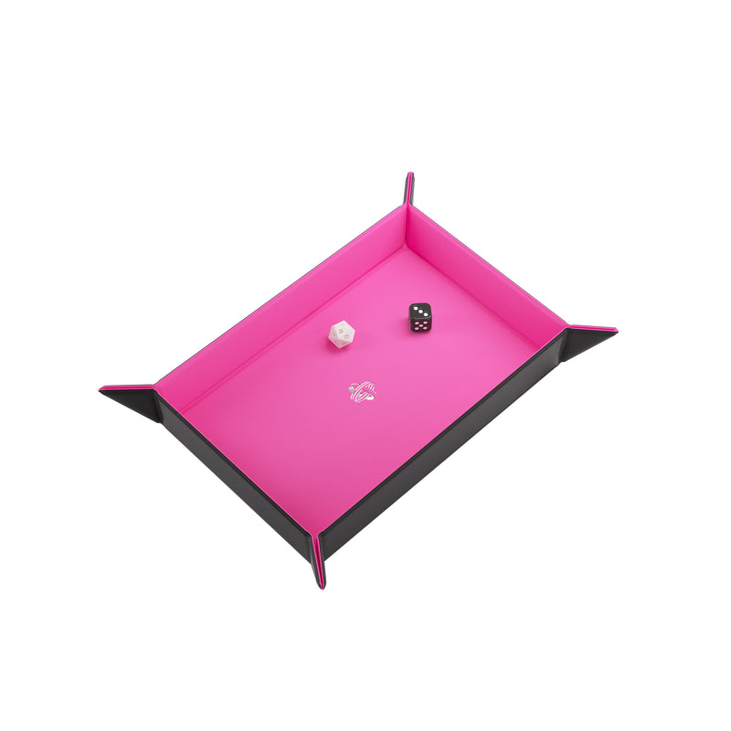 Load image into Gallery viewer, Magnetic Dice Tray Rectangular Black/Pink
