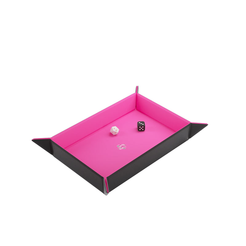 Load image into Gallery viewer, Magnetic Dice Tray Rectangular Black/Pink
