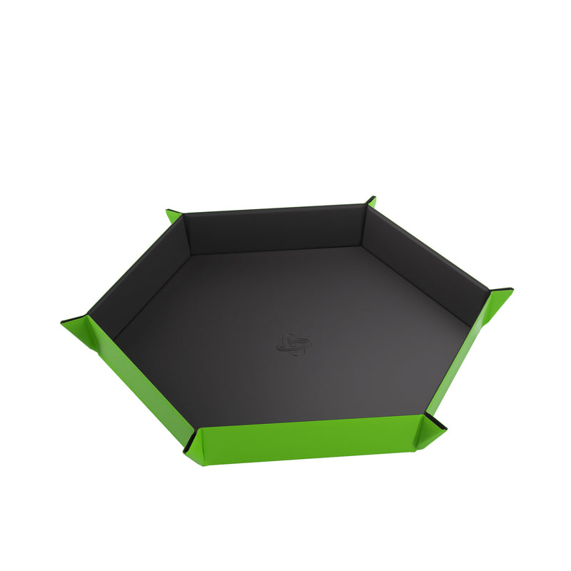 Load image into Gallery viewer, Magnetic Dice Tray Hexagonal Black/Green
