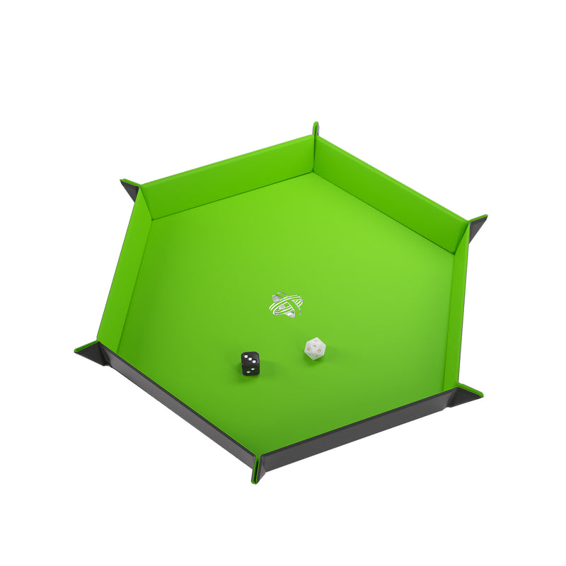 Load image into Gallery viewer, Magnetic Dice Tray Hexagonal Black/Green
