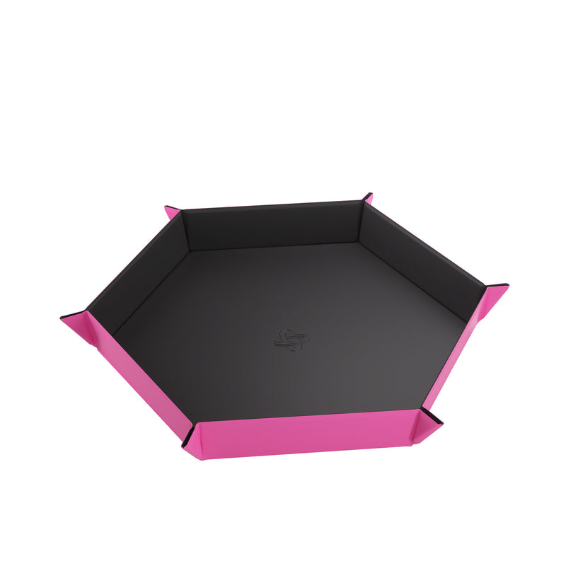 Load image into Gallery viewer, Magnetic Dice Tray Hexagonal Black/Pink
