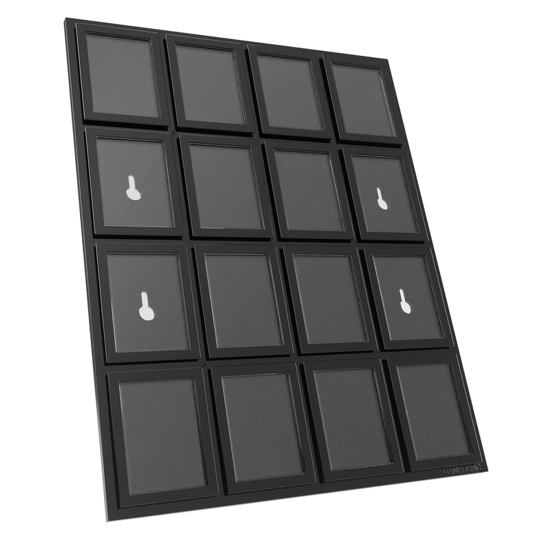 Load image into Gallery viewer, Card Case Gallery - View of front of black card case gallery with 16 card slots.
