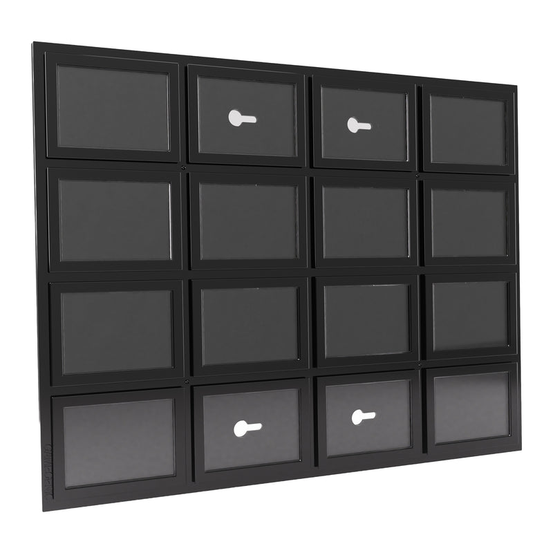 Load image into Gallery viewer, Card Case Gallery - View of empty black card case gallery displayed horizontally. 
