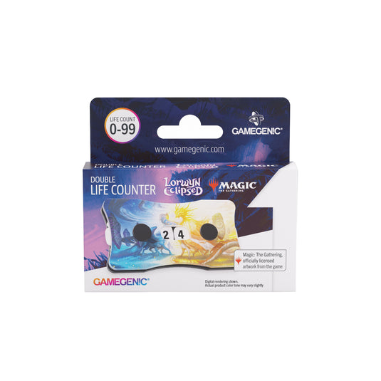 Magic: The Gathering | Lorwyn Eclipsed Double Life Counter - Celestial Reunion packaging front of box with image of life counter.