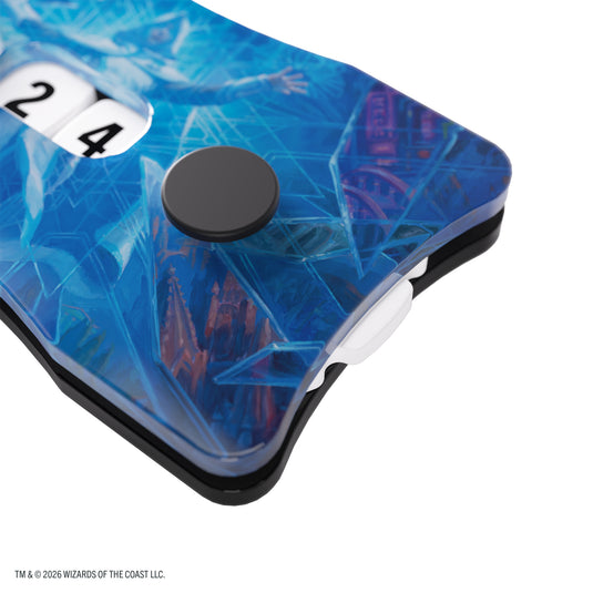 Magic: The Gathering | Reality Fracture Double Life Counter - Overwrite the Multiverse - Close up view of side of life counter showing number dial.