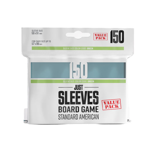 Just Sleeves - Standard American Value Pack (150) Asmodee USA Just Sleeves - Standard American Value Pack (150) Asmodee USA