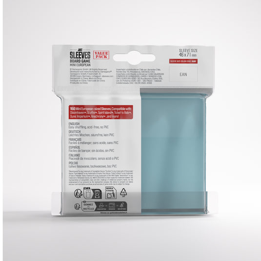 mini european card sleeves Just Sleeves