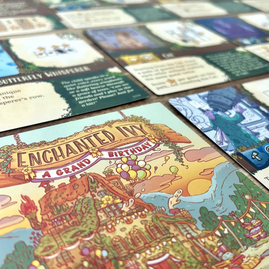 Enchanted Ivy: A Grand Birthday - Box and sample cards shown. 