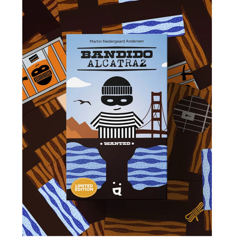 Load image into Gallery viewer, Bandido Alcatraz Card Game - box and sample cards displayed. 
