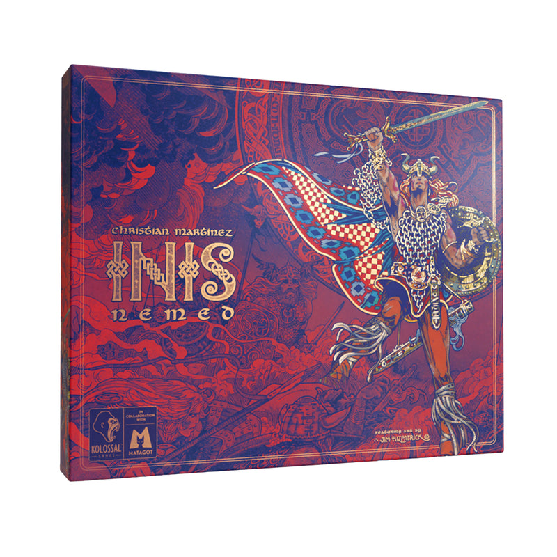 Load image into Gallery viewer, Inis Nemed Board Game Expansion - front of box with celtic art design.
