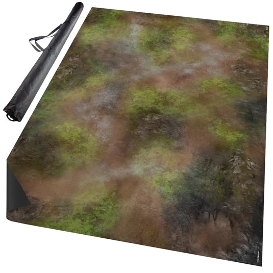 Fantastic Fantasy Gaming Mat (6'x4') - View of front of game mat with grassland art design.