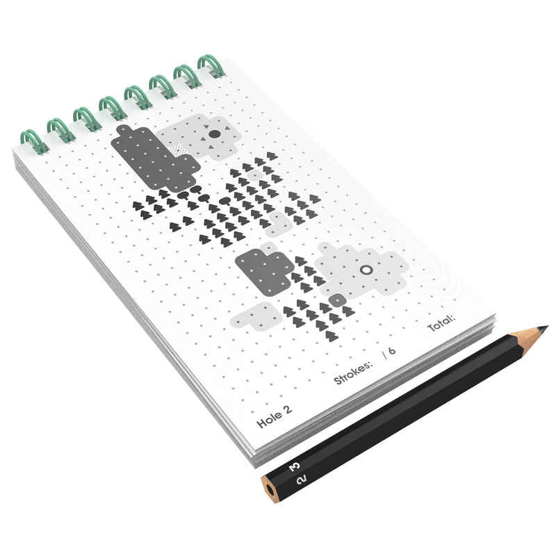 Load image into Gallery viewer, Paper Apps Golf - Notepad with golf course map and pencil displayed. 
