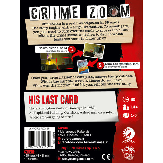 Crime Zoom: Uno Scrittore Letale Board Game - Italia Crime Zoom: Uno Scrittore Letale Board Game - Italia