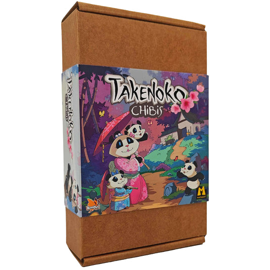 Takenoko Chibis Eco - Front of packaging with art of pandas.