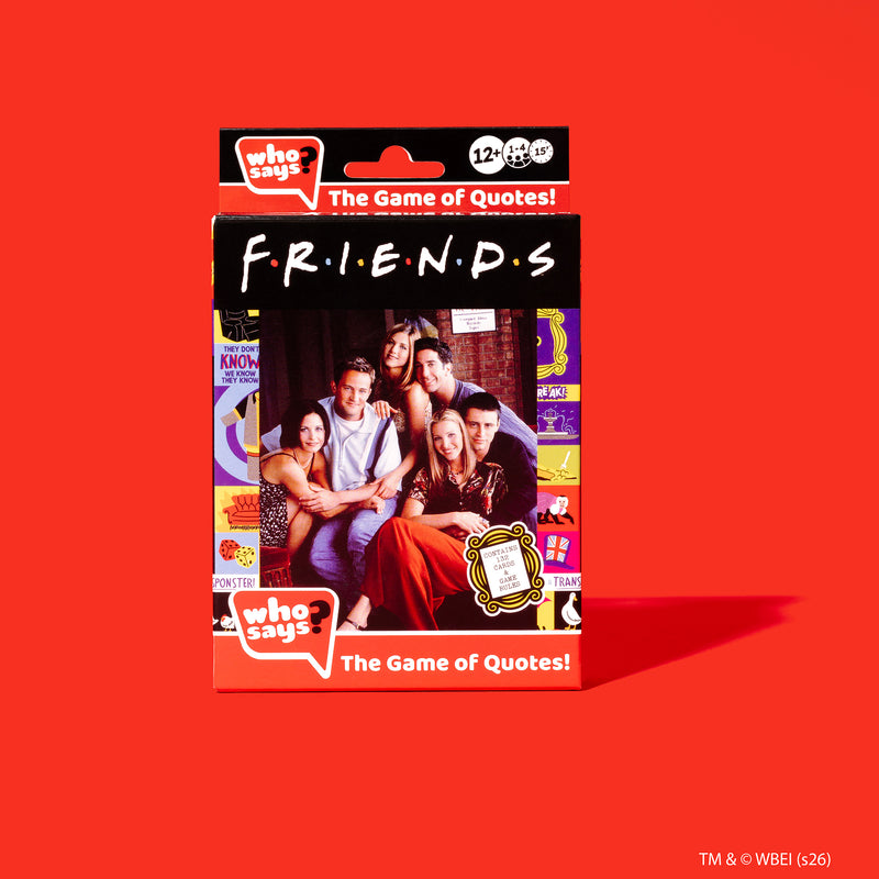 Load image into Gallery viewer, Who Says? Friends - Front of packaging with image of characters from Friends. 
