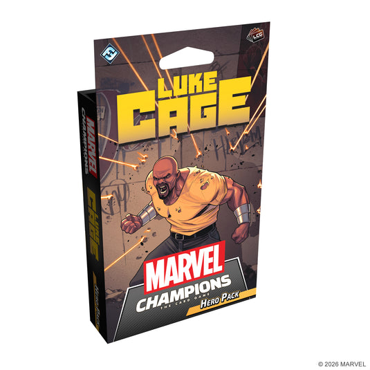 Marvel Champions: The Card Game - Luke Cage Hero Pack - Front of packaging featuring comic style art of Luke Cage. 