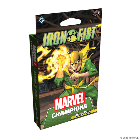 Marvel Champions: The Card Game - Iron Fist Hero Pack - Front of packaging with art of Iron Fist. 
