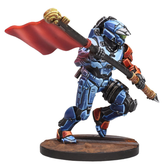 Halo: Flashpoint - Fireteam Wolf - Miniature of UNSC Spartan MkVII with Flag