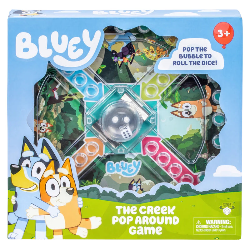 Load image into Gallery viewer, Bluey The Creek Pop Board Game - front of box featuring art of Bluey characters.
