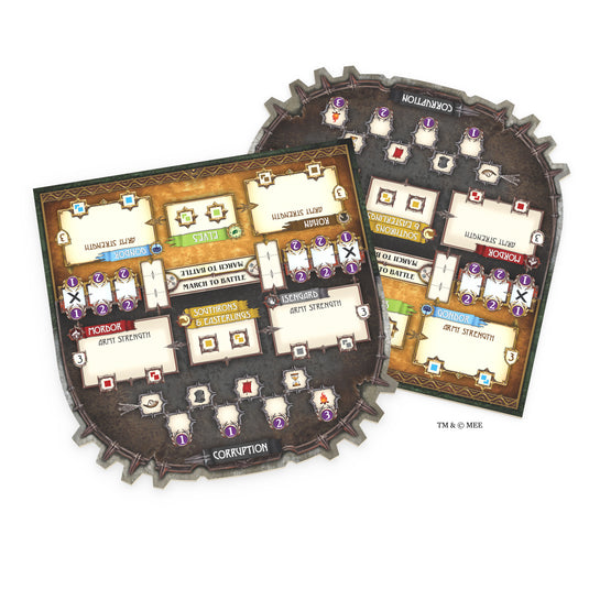 Image of two The Lord of the Rings: Circle of Conflict game boards