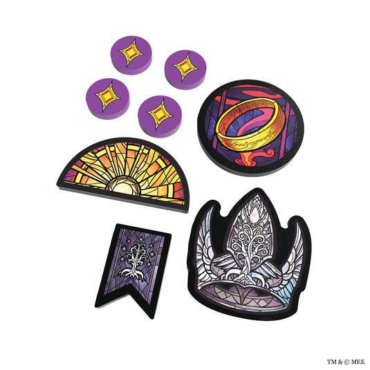The Return of the King: The Trick Taking Game - Game tokens displayed including the one ring token.