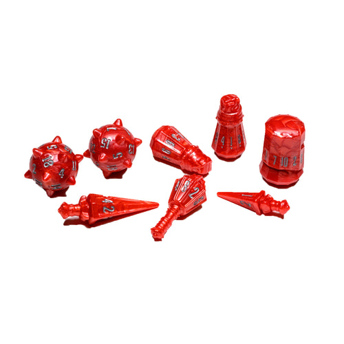 PolyHero Warrior 8 Dice Set Crimson Carnage