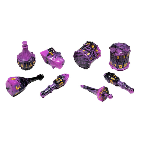 PolyHero Bard 8 Dice Set Violet Lullaby