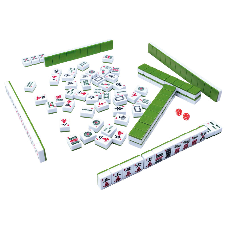 Load image into Gallery viewer, Deluxe Mahjong Set - Setup game shown including tile walls, and hands of Mahjong tiles.
