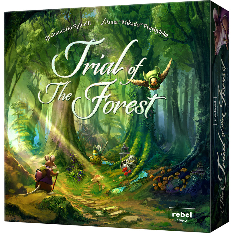 Load image into Gallery viewer, Trial of the Forest - Front of box featuring art of animal characters in a forest. 
