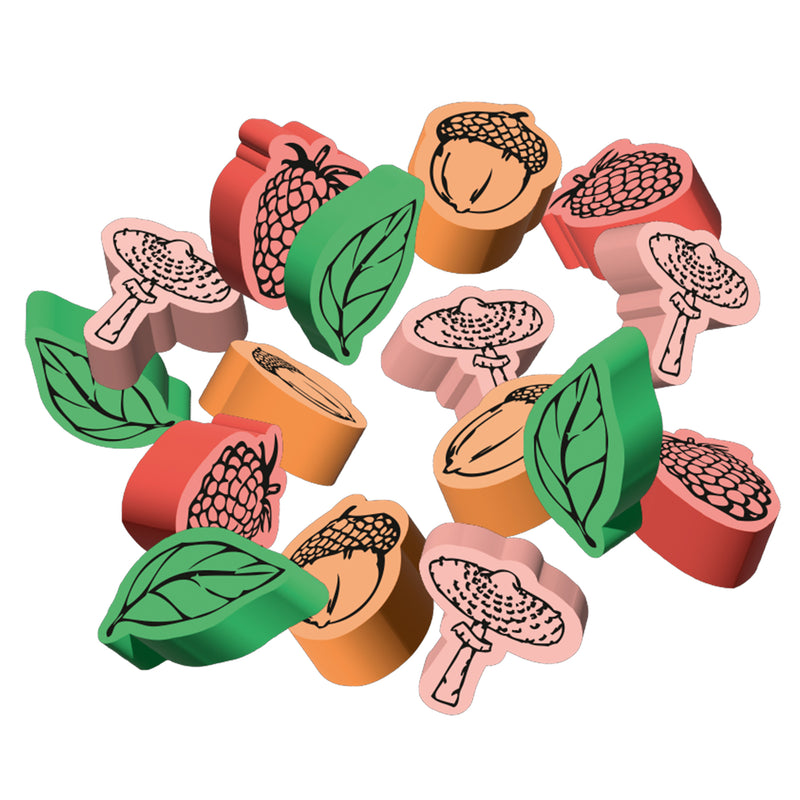 Load image into Gallery viewer, Trial of the Forest Board Game - Sample leaf, acorn, mushroom, and berry tokens shown. 
