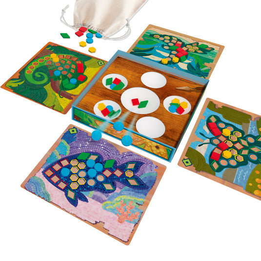 Strategy and Educational Board Games Family Game Night Azul pattern recognition and drafting