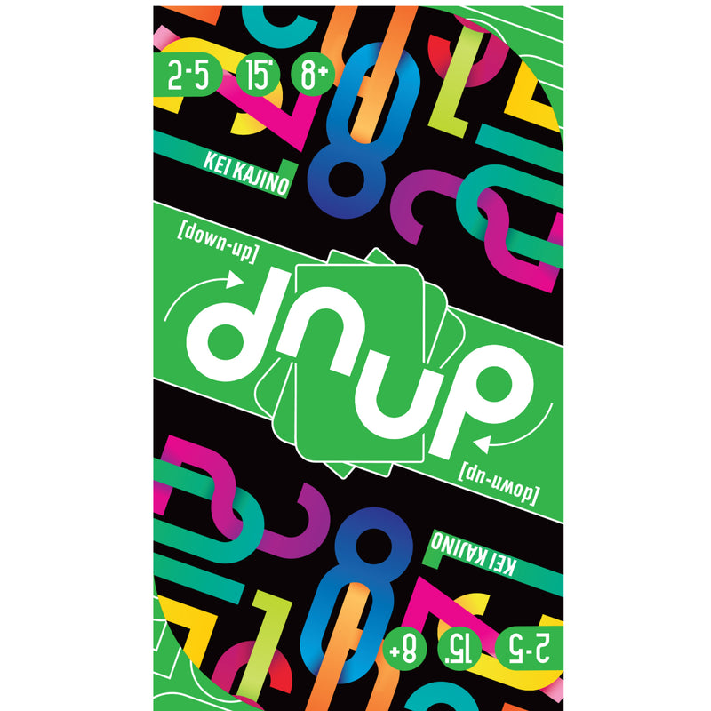 Load image into Gallery viewer, dnup card game front of box with art of numbers.
