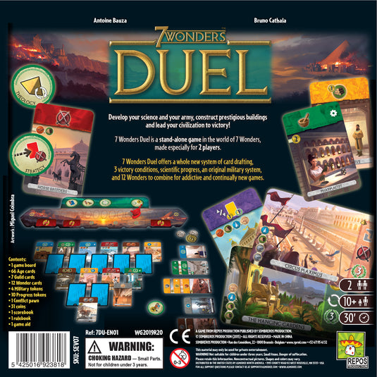7 Wonders Duel Agora Board Game EXPANSION | 2 Player Game| Strategy Board  Game | Civilization Board Game for Game Night | Board Game for Couples 