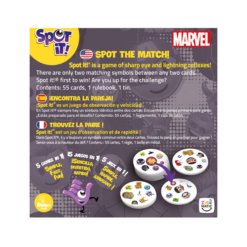 Spot it! Marvel Emoji Card Game (Eco Sleeve) – Asmodee USA