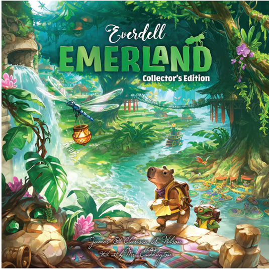 Emerland Collector's Edition - Front of box with art of animal characters exploring jungle ruins. 