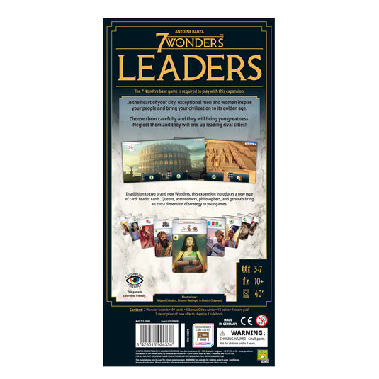 LEADERS espansione per 7 WONDERS in italiano ASMODEE nuova eduzione LEADERS espansione per 7 WONDERS in italiano ASMODEE nuova eduzione