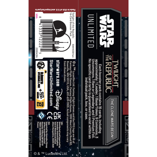 Star Wars: Unlimited Twilight of the Republic: Booster Display Asmodee USA Star Wars: Unlimited Twilight of the Republic: Booster Display Asmodee USA
