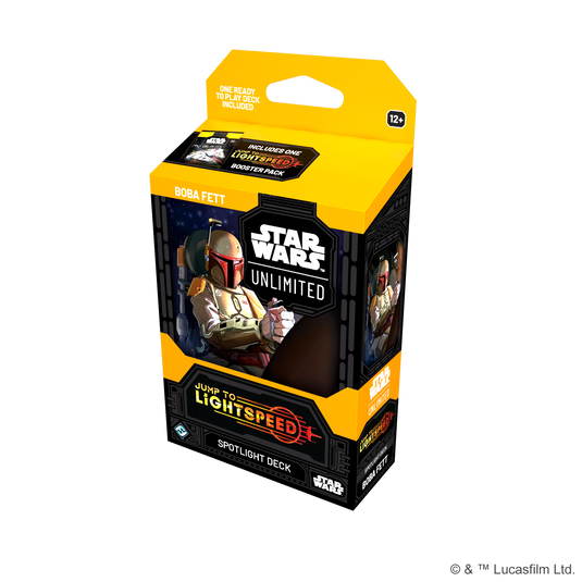 pedal fett Star Wars: Unlimited – Jump to Lightspeed Spotlight Deck: Boba Fett – Asmodee USA