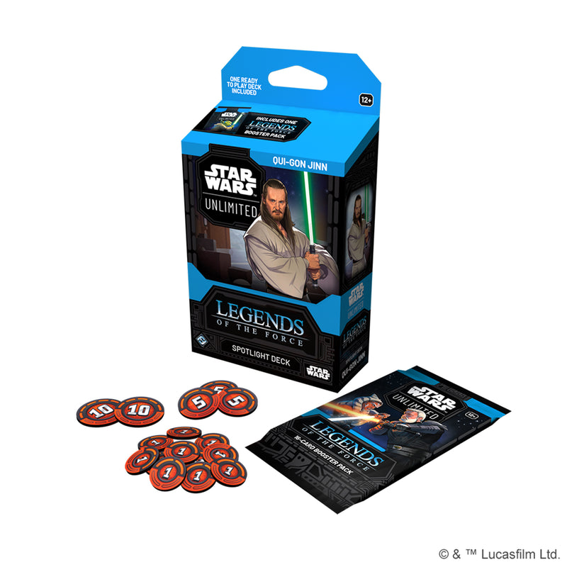 Star Wars: Unlimited - Legends of the Force: Spotlight Deck: Qui-Gon J Asmodee USA Star Wars: Unlimited - Legends of the Force: Spotlight Deck: Qui-Gon J Asmodee USA