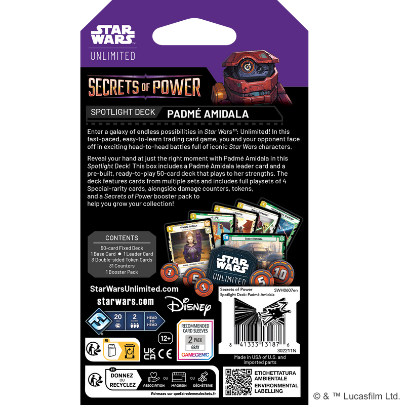 Load image into Gallery viewer, Star Wars: Unlimited - Secrets of Power: Spotlight Deck: Padme Amidala
