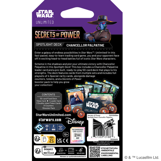 Star Wars: Unlimited - Secrets of Power: Spotlight Deck: Chancellor Palpatine