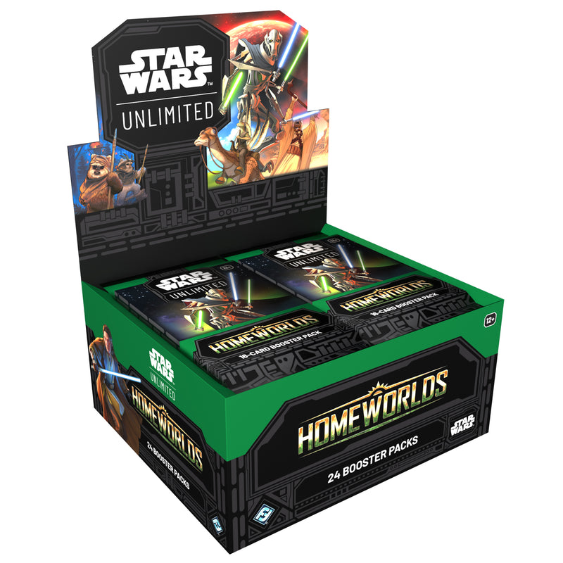 Load image into Gallery viewer, Star Wars: Unlimited – Homeworlds: Booster Display - View of front of display featuring art of Star Wars characters.
