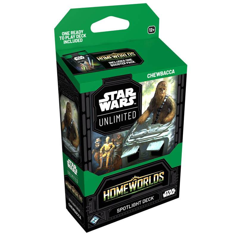 Load image into Gallery viewer, Star Wars: Unlimited – Homeworlds: Spotlight Deck - Chewbacca - Front of packaging featuring art of Chewbacca.
