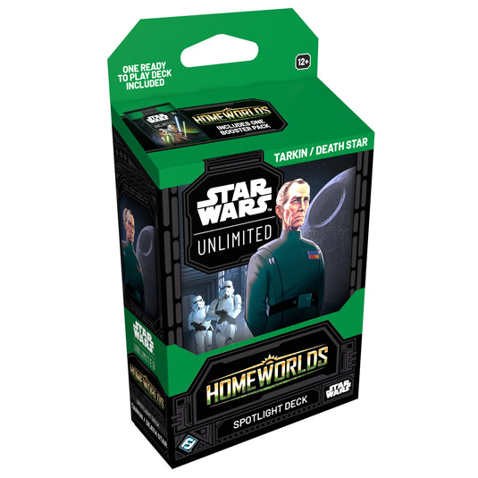 Star Wars: Unlimited – Homeworlds: Spotlight Deck – Grand Moff Tarkin - Front of packaging with art of Grand Moff Tarkin. 