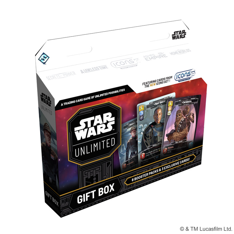 Load image into Gallery viewer, Star Wars: Unlimited - 2026 Giftbox - Front of packaging with images of Star Wars Unlimited Cards.
