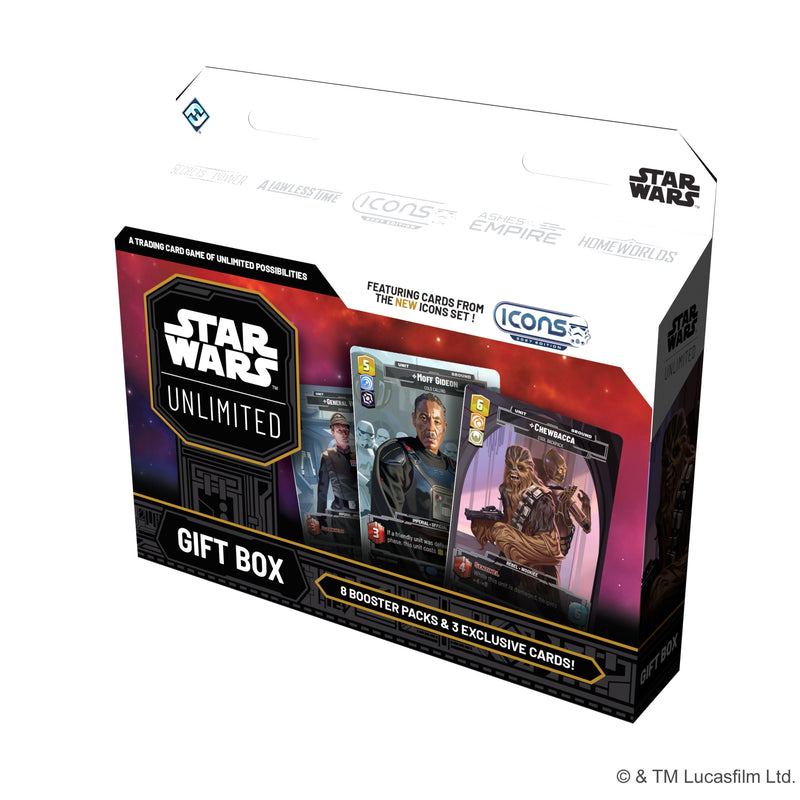 Load image into Gallery viewer, Star Wars: Unlimited - 2026 Giftbox - Front of packaging with images of Star Wars Unlimited Cards.
