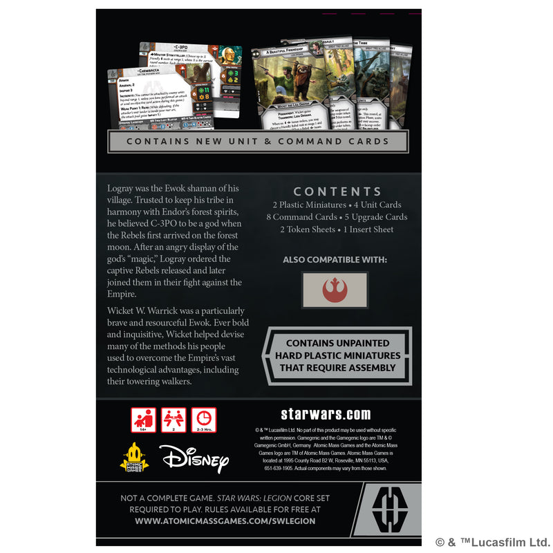 Load image into Gallery viewer, Star Wars: Legion - Logray &amp; Wicket Commander Expansion
