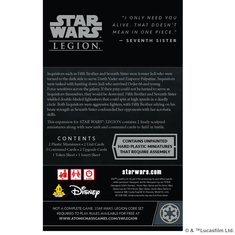 Load image into Gallery viewer, Star Wars: Legion - Fifth Brother and Seventh Sister Operative Expansion
