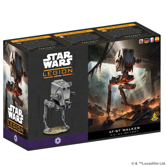 Star Wars: Legion – AT-ST Walker - front of packaging with art of AT-ST Walker.